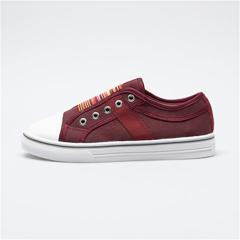 Women's Casual Slip-On Canvas Sneakers – Lightweight and Breathable Low-Top Shoes with Multicolor Striped Accent 2025 - $32.99 –P5