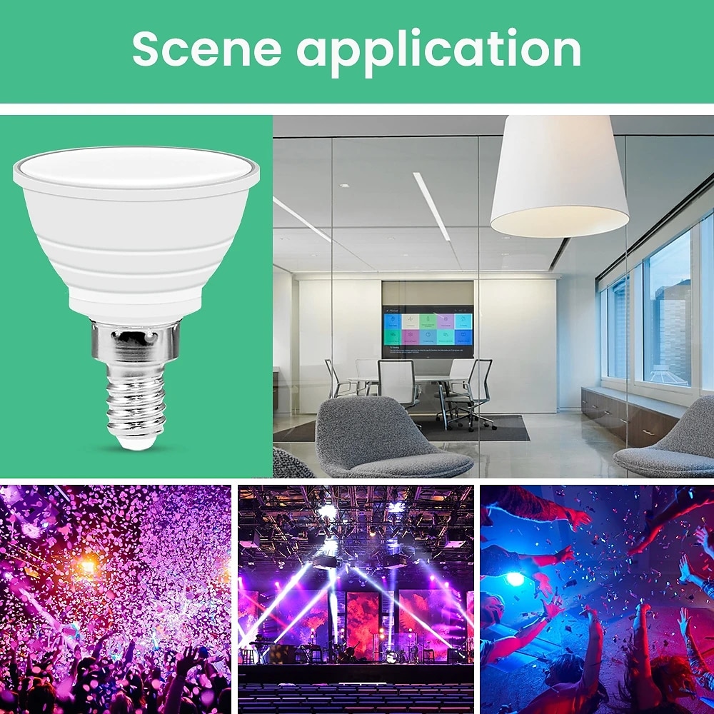 LED Light Cup RGB Remote Control 16-Color Magic Spot Light GU10 Interior Decoration Light E27 Bar Festival Atmosphere 2025 - $13.99 –P3