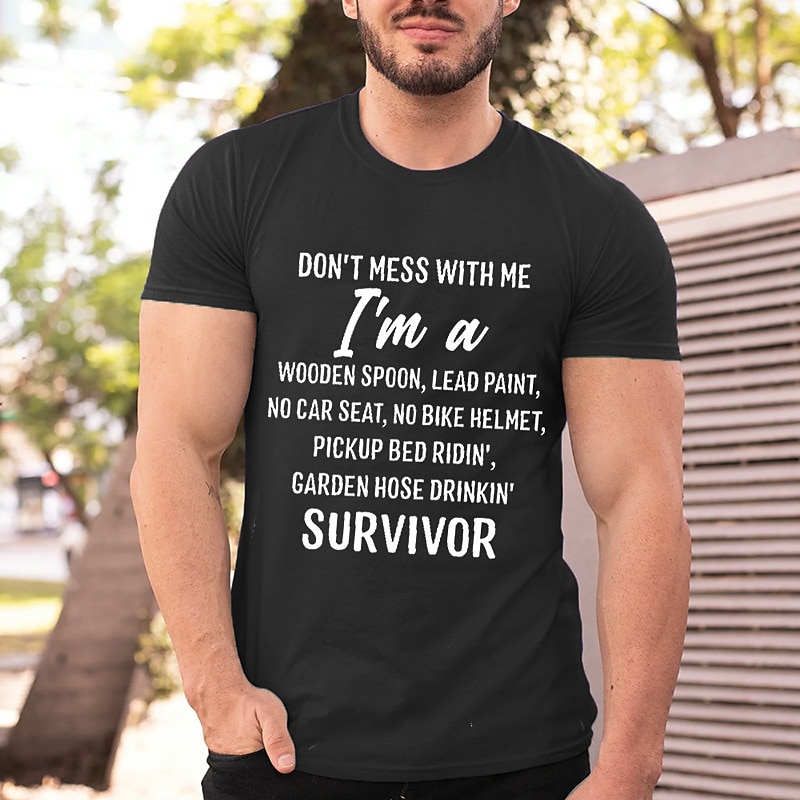 Herren Buchstabe Grafikdrucke T Shirt Grafischen T-Shirt Baumwolle Kurze Ärmel Grafik Hemd Schwarz Wein Marinenblau Bequemes T-Shirt Urlaub Straße Modedesigner-Kleidung 2025 - $15.99 –P2