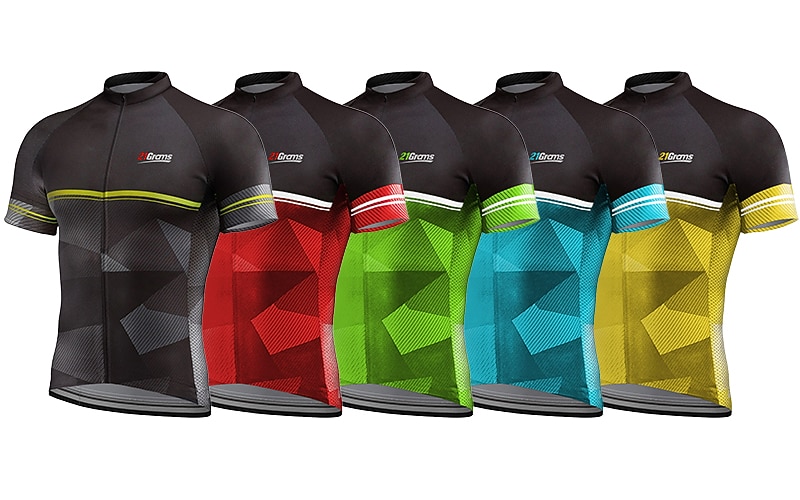 Men's Cycling Jersey Geometic Letter & Number Short Sleeve Bike Jersey Top with 3 Rear Pockets Mountain Bike MTB Road Bike Cycling Quick Dry Reflective Strips Back Pocket Moisture Wicking Sports Dark 2026 - $30.99 –P1