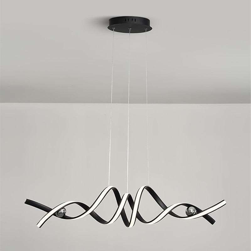 светодиодный подвесной светильник с круглой круглой линией, 100 см, алюминиевый островной светильник для столовой, спальни, подвесные светильники, 110-240 В, только диммируемый с дистанционным 2026 - $399.99 –P7