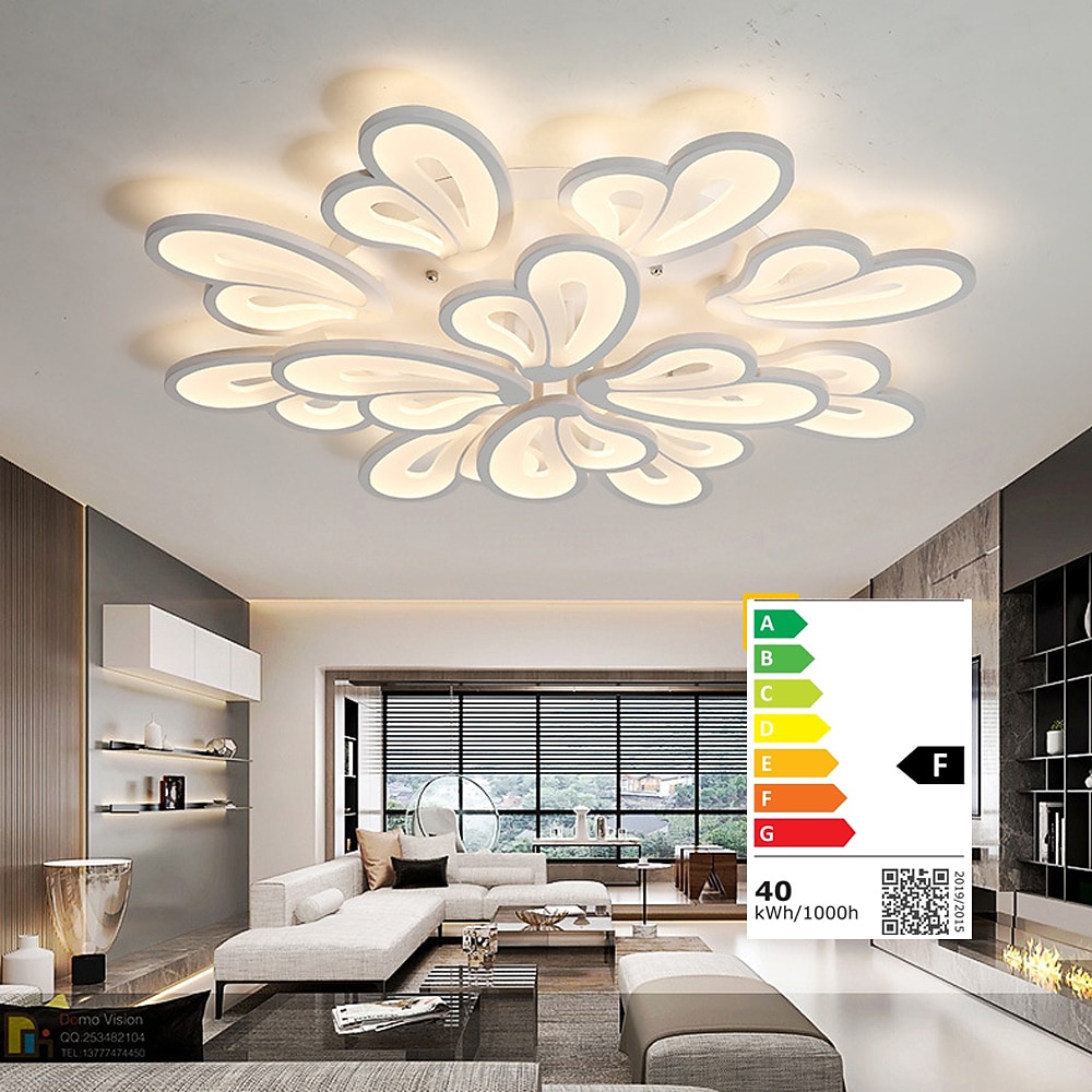 LED Ceiling Light 3/5/9/12/15 Heads Ceiling Lamp Acrylic Aluminum Stepless Dimming Bedroom 110-240V ONLY DIMMABLE WITH REMOTE CONTROL 2025 - $288.39 –P8