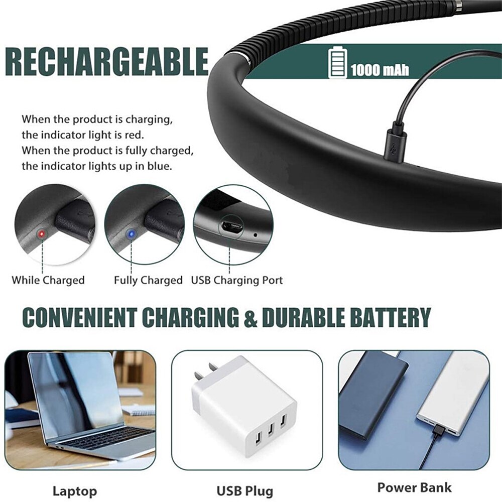led-halsleeslampjes nieuwigheid flexibele nekverlichting handsfree boeklicht hanling leeslamp draagbare usb oplaadbare boekverlichting 2025 - $29.99 –P3