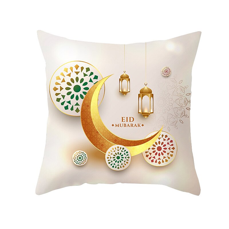 ramadan kareem kuddfodral eid mubarak 1 st mjukt dekorativt fyrkantigt kuddfodral örngott för sovrum vardagsrum soffa soffstol maskintvättbar 2025 - $10.99 –P10