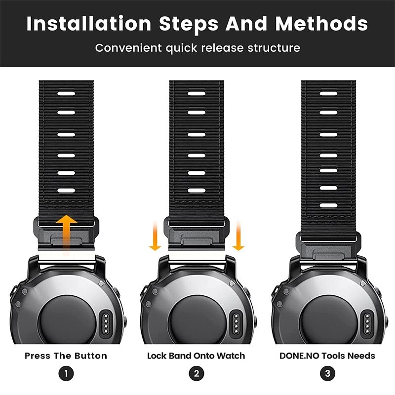 Watch Band for Garmin Fenix 7 7X 6 6X Forerunner 955 945 935 Instinct 2X Solar Epix Approach S62 S60 Marq Descent G1 Quatix 7 Nylon Replacement  Strap Quick Fit 22 26mm Military Protective Wristband 2025 - $37.99 –P4