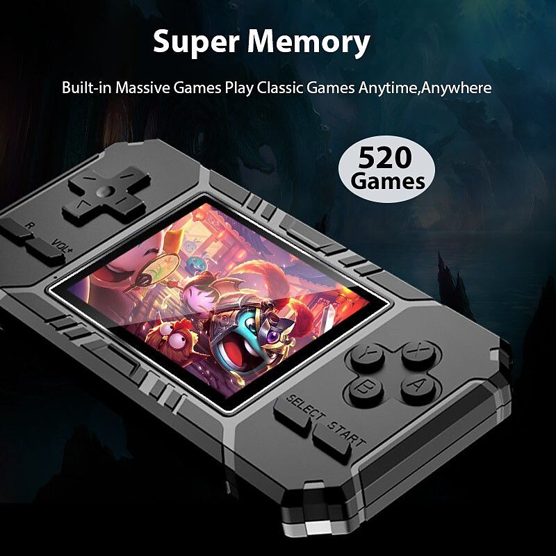 S8 Handheld Game Console Retro Mini Game Console with 520 Classic Games 3.0 inch Screen Rechargeable Battery Portable Games Console Support TV Ideal Gift for Kids Adult Friend Lover 2025 - $31.99 –P2