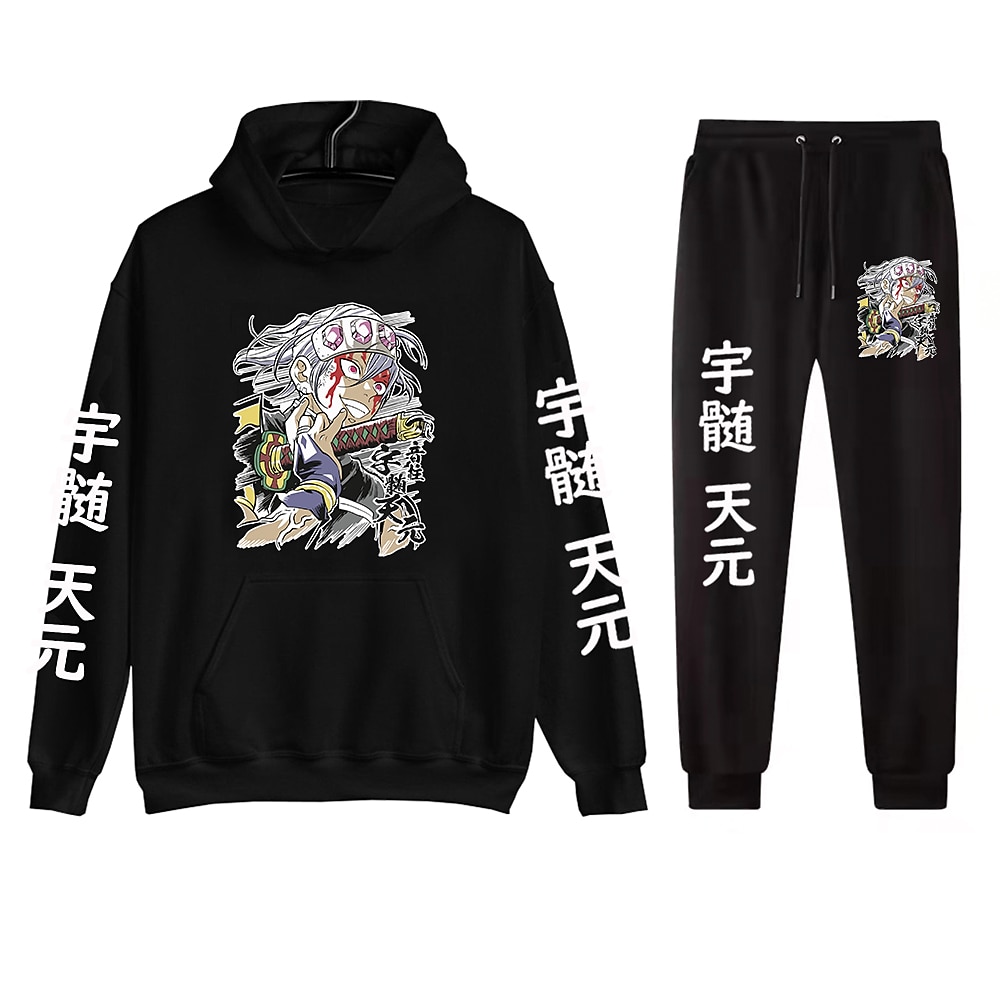 Kanroji Mitsuri Pants Outfits Hoodie Anime Front Pocket Graphic For Couple's Men's Women's Adults' Hot Stamping Casual Daily 2025 - $35.99 –P4