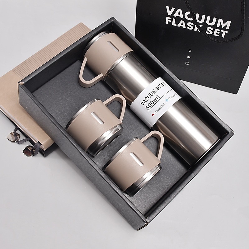 Conjunto de presente de caneca térmica de aço inoxidável de 1 peça, caneca de chá de aço inoxidável, copo de água de parede dupla de aço inoxidável para carro de 2025 por $13.99 –P15