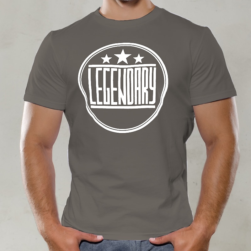 Herre Store størrelser Big Tall T skjorte T-skjorter Crewneck Svart Hvit Navyblå Kort Erme utendørs Ut på byen Trykt mønster Bokstaver Klær Bomullsblanding Gatemote Stilfull Fritid 2026 - $14.99 –P4
