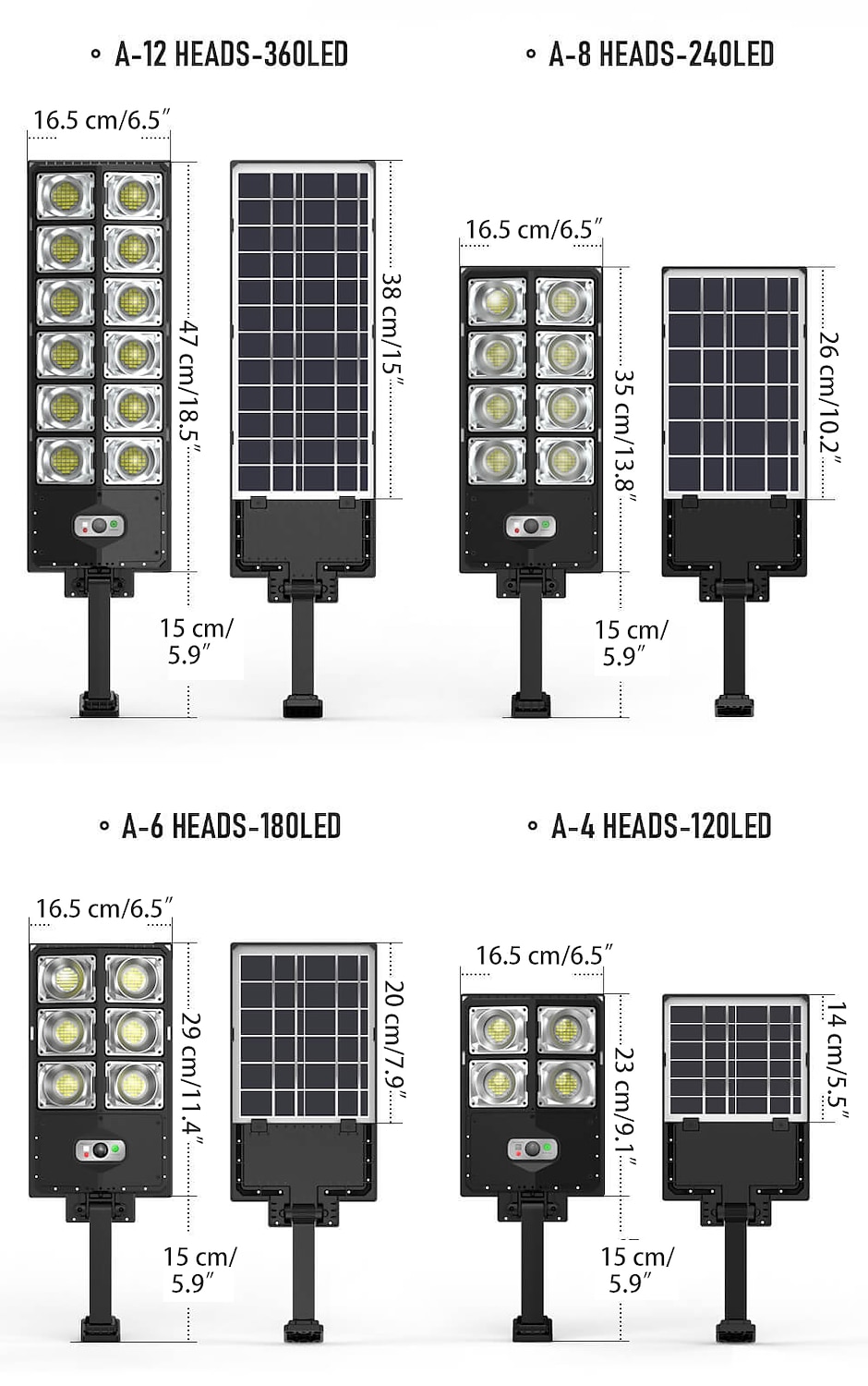 Solar Street Lights Outdoor Waterproof  High Brightness Dusk to Dawn LED Lamp with Motion Sensor Remote Control for Garden Patio Porch Garage 2025 - $41.99 –P3