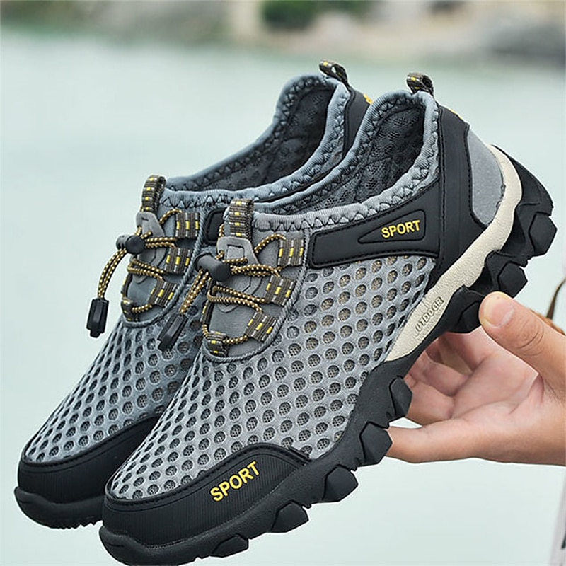 pustende mesh joggesko for menn – lette, sklisikre utendørs atletiske joggesko for fotturer, fotturer og vannsport 2025 - $32.99 –P7