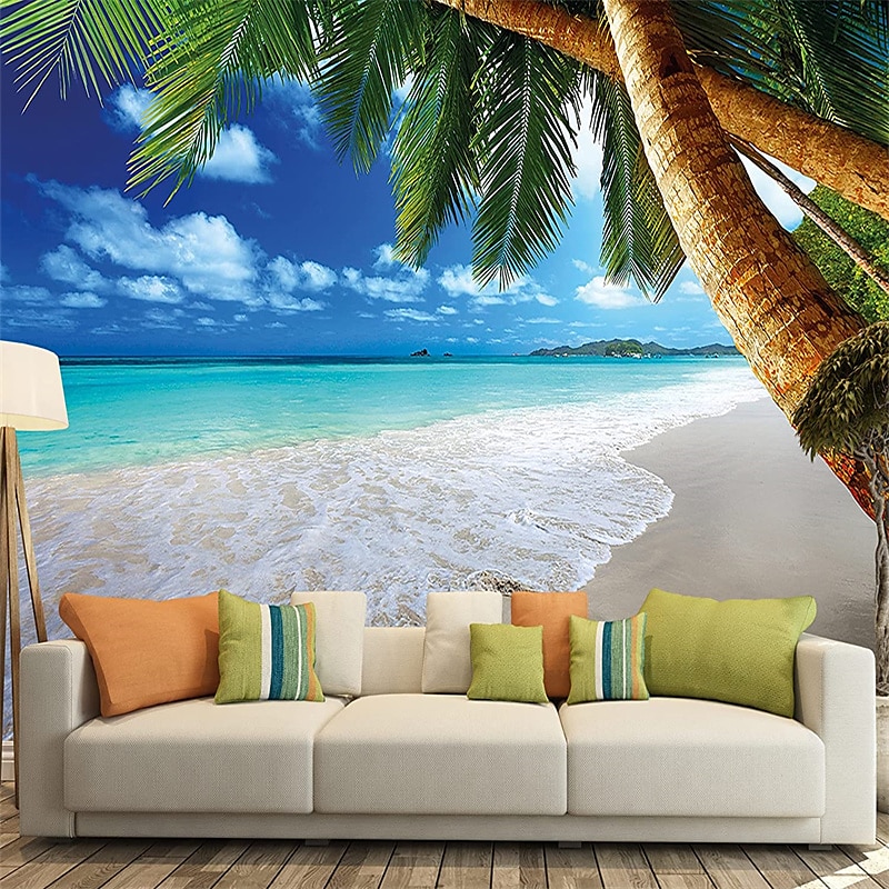 muurschildering behang muursticker die print peel en stick verwijderbare zelfklevende landschap zee boom pvc/vinyl home decor 2025 - $43.99 –P10