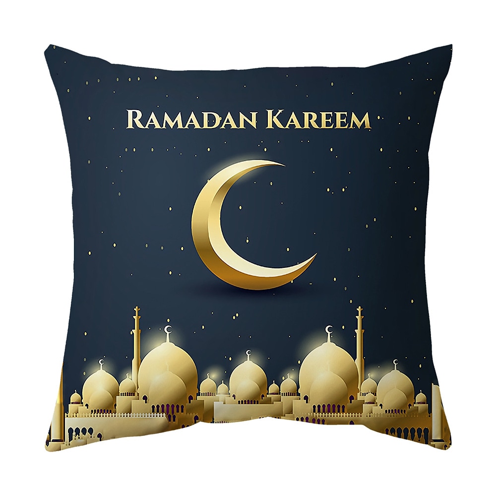Ramadan Kareem Throw Pillow Cover Eid Mubarak 1PC Soft Decorative Square Cushion Case Pillowcase for Bedroom Livingroom Sofa Couch Chair Machine Washable 2025 - $10.99 –P8