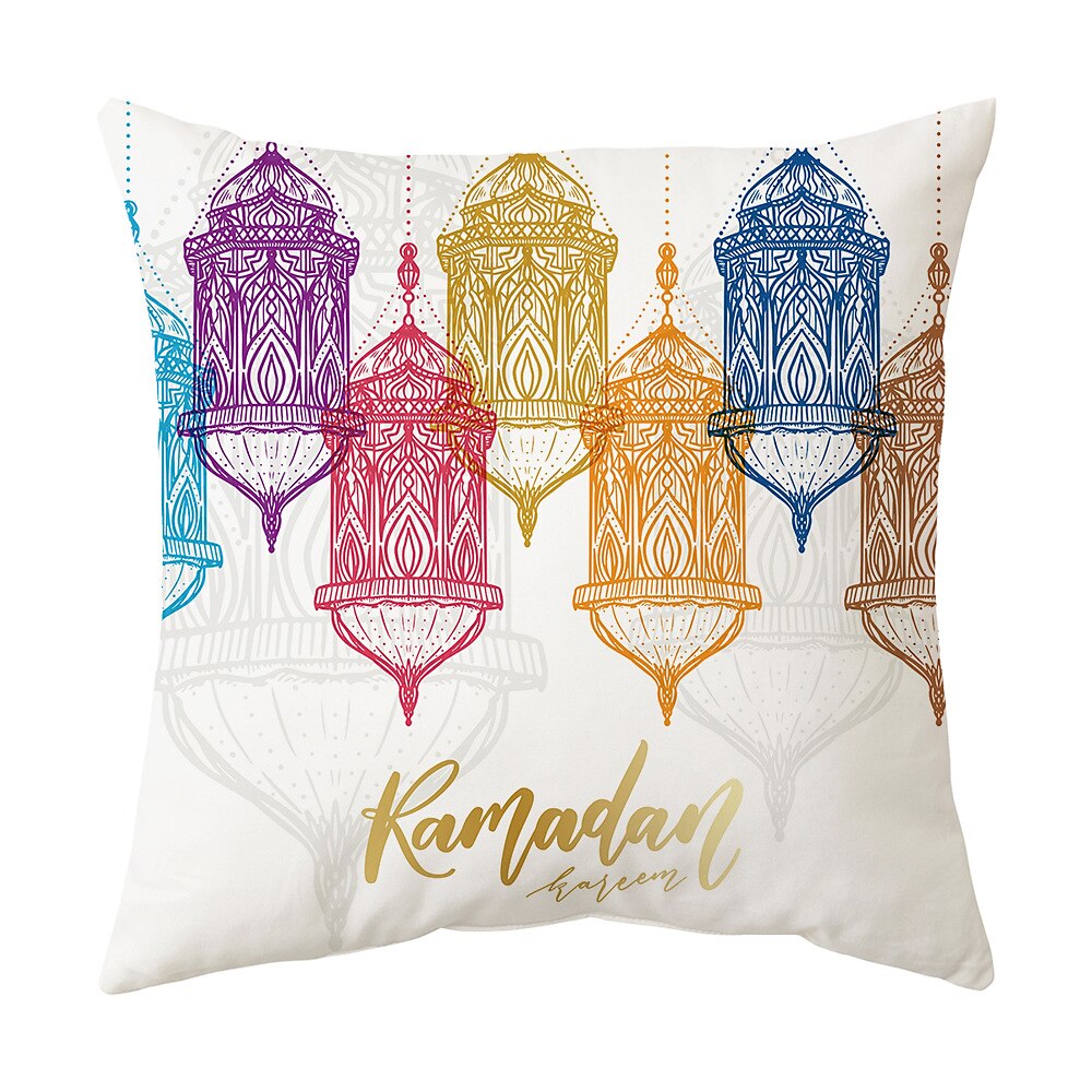 Ramadan Kareem Throw Pillow Cover Eid Mubarak 1PC Soft Decorative Square Cushion Case Pillowcase for Bedroom Livingroom Sofa Couch Chair Machine Washable 2025 - $10.99 –P11