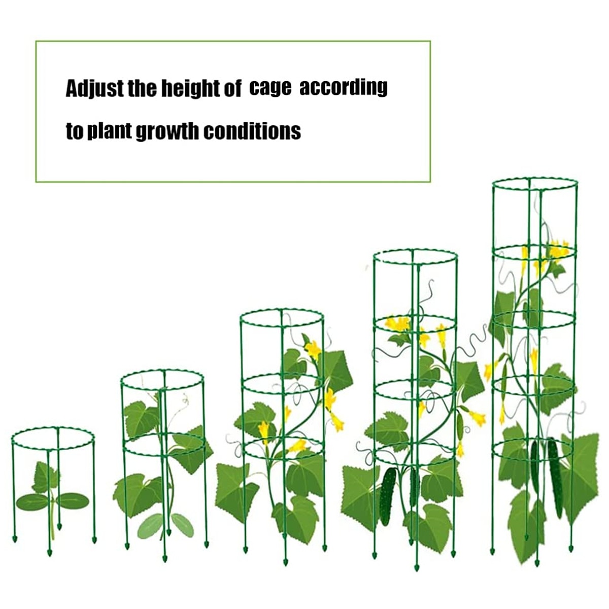 DIY Tomato Cages Plant Support CagesAssembled Multi -layer Adjustable Garden Trellis for Vegetables Fruits Climbing Plants Pots Flowers Vines 2025 - $6.99 –P5
