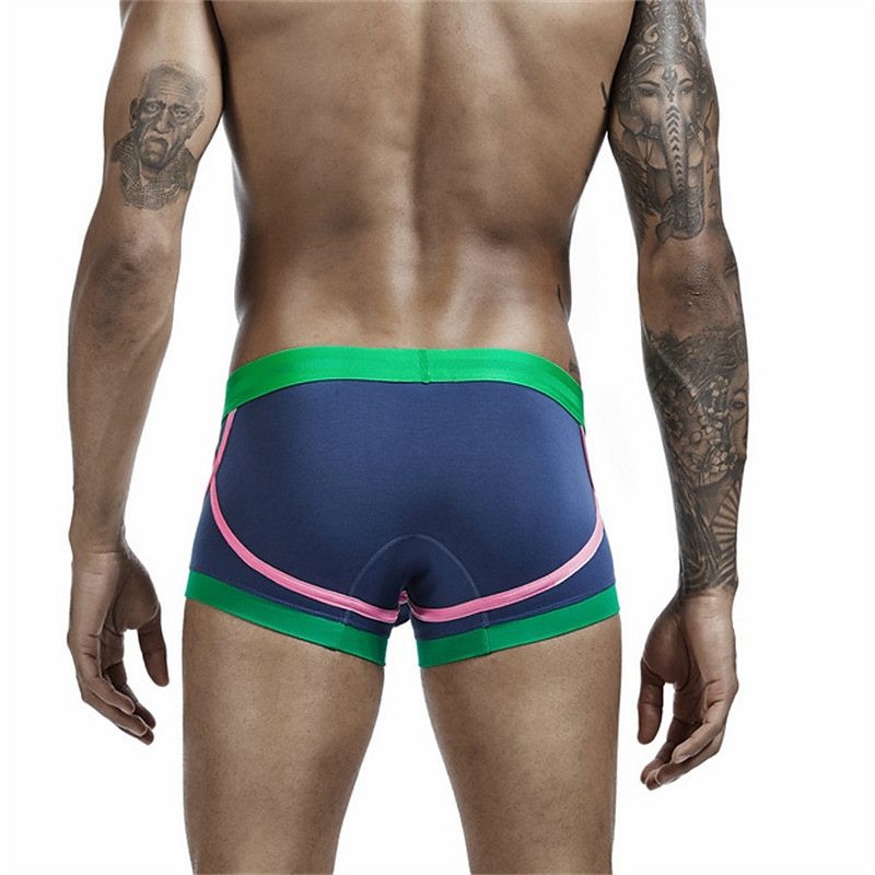 Men's 1 PC Boxers Underwear Briefs Brief Underwear Print Spandex Polester / Cotton Blend Washable Comfortable Graphic Prints Low Rise Black White 2025 - $10.49 –P3
