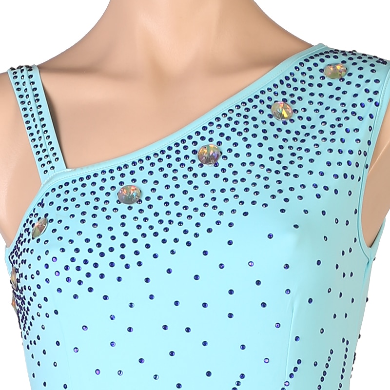 Társastánc Ruha Kombinált Kristályok / Strasszok Női Teljesítmény Edzés Ujjatlan Magas Chinlon Organza 2025 - $173.99 –P6