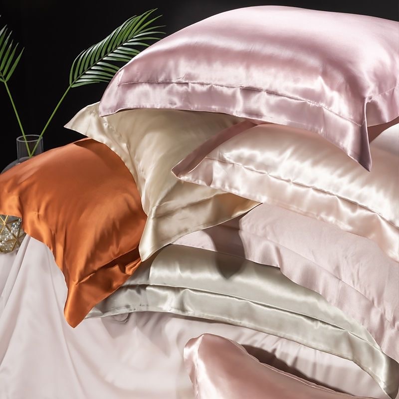 Set of 2 Pcs Silk Satin Pillowcase for Hair and Skin Slip, Pillow Cases for Standard/Queen/King Size - Satin Cooling Pillow Covers with Envelope Closure Suit 2025 - $13.99 –P3