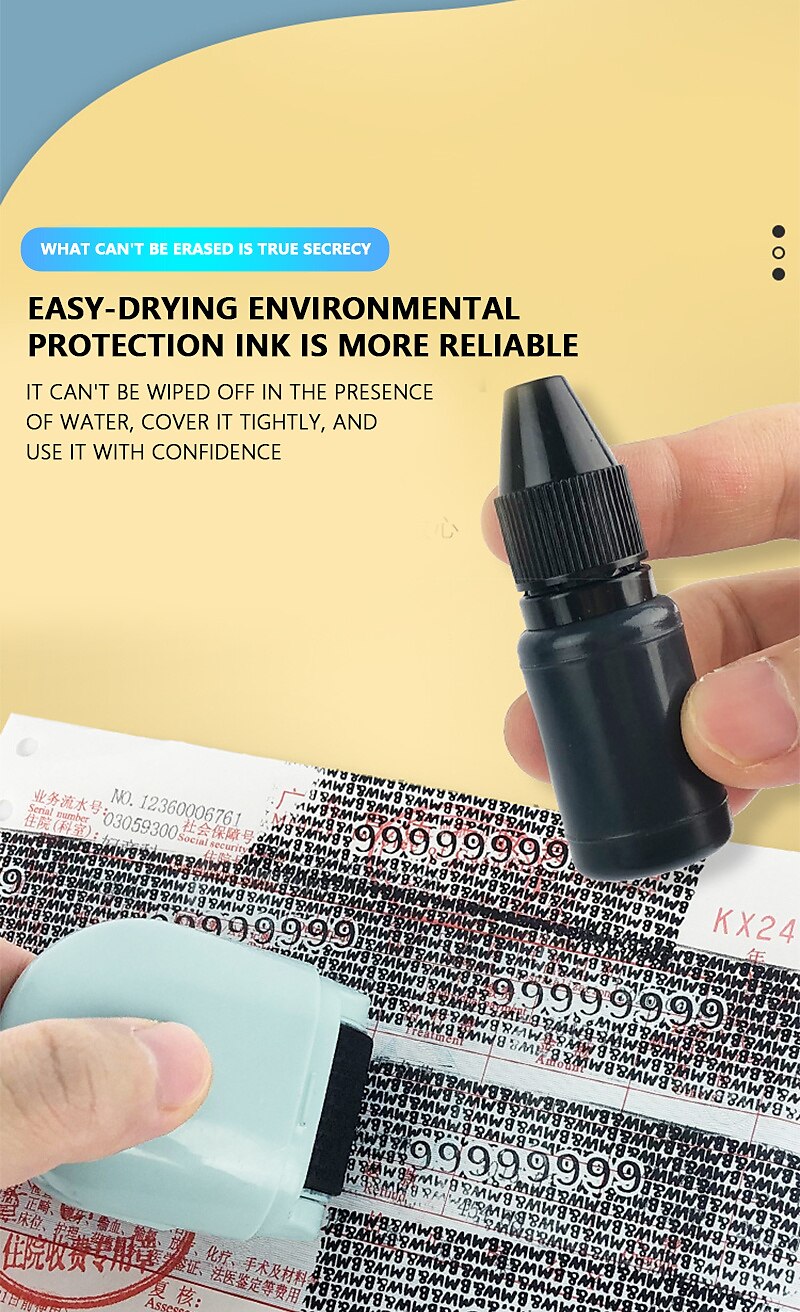 1pc Purple Identity Protection Stamps Identity Theft Protection Stamps Roller Privacy Stamps, Back to School Gift 2025 - $8.99 –P5