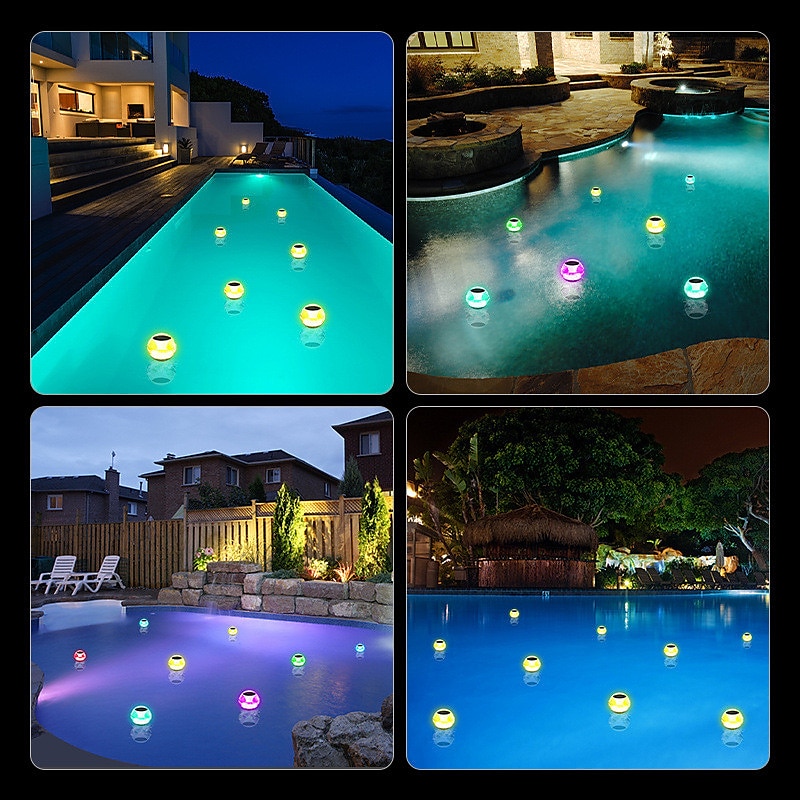 Outdoor Solar Water Drift Lamp LED Floating Lights IP65 Waterproof For Swimming Pool Light Submersible LED Lights Garden Pool Pond Fountain Colorful Lighting 1X 2X 2025 - $18.99 –P6