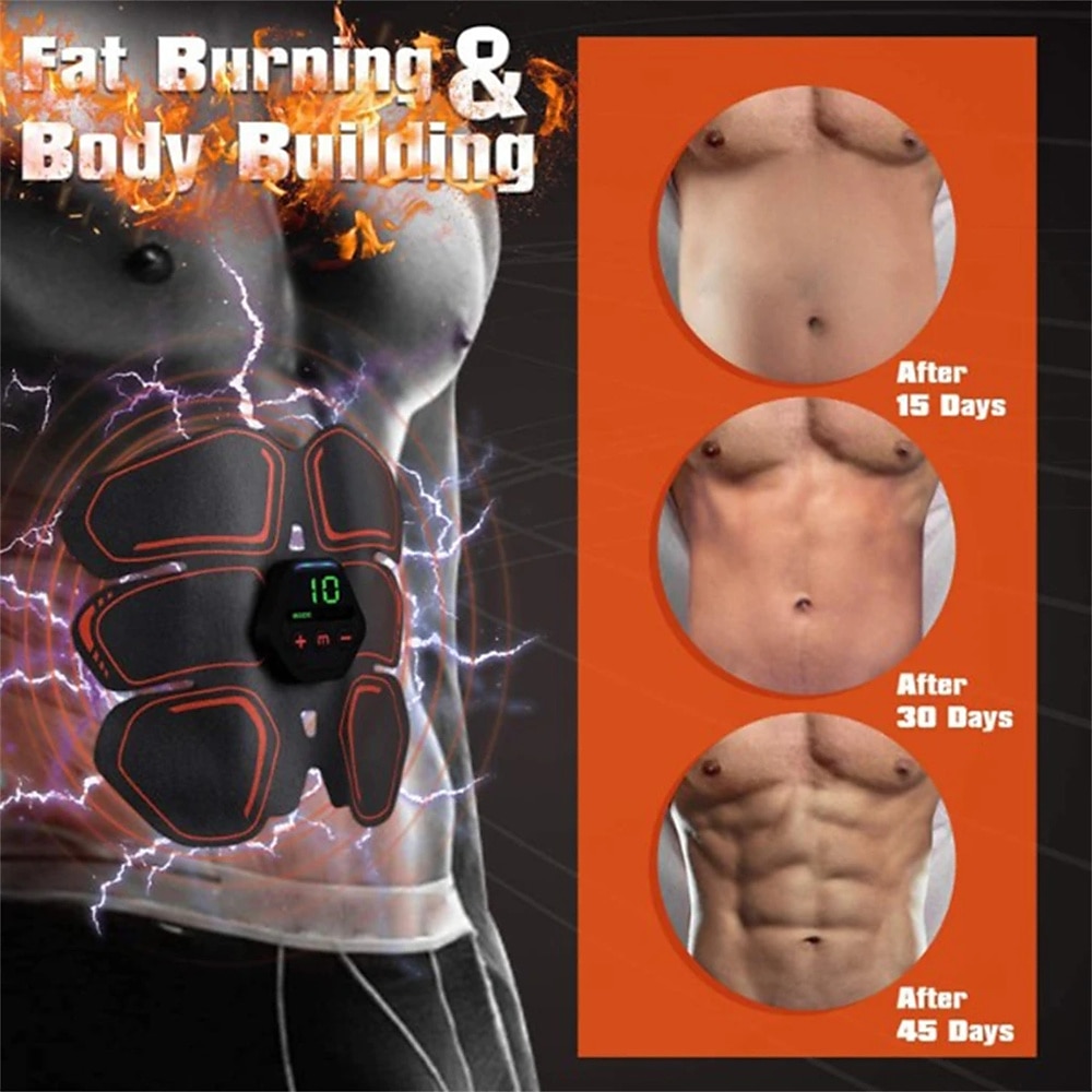 usb abs stimulator spier toner vrouwen mannen armen benen shaper trainer toner abdominale trainingsriem 2025 - $46.99 –P7