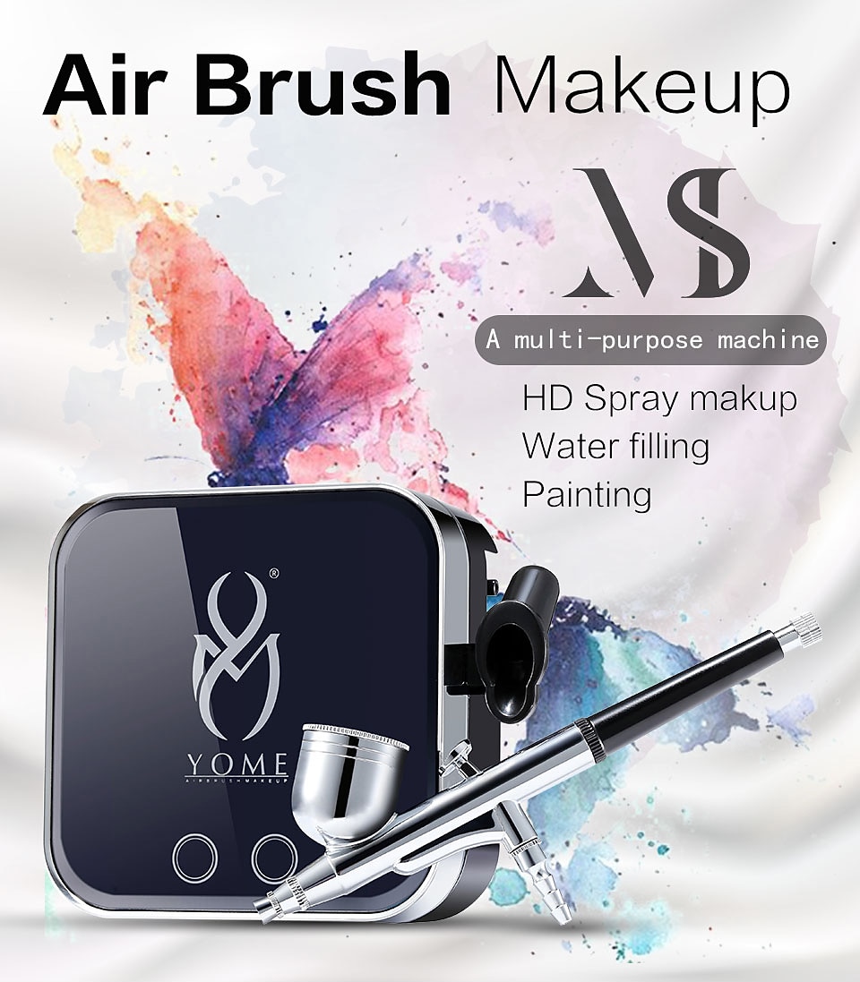 100-240v multifunctionele quiety airbrush compressor kit voor gezicht make-up huidaanvulling kunst schilderij cake spray nail design 2025 - $64.99 -P1