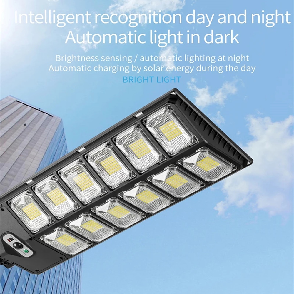 Solar Street Lights Outdoor Waterproof  High Brightness Dusk to Dawn LED Lamp with Motion Sensor Remote Control for Garden Patio Porch Garage 2025 - $41.99 –P19