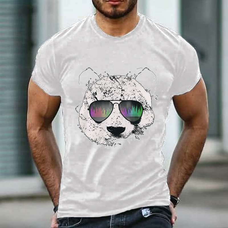 Bărbați Mărime Plus Mare înalt Tricou Tricouri Crewneck Negru Alb Bleumarin Mânecă scurtă În aer liber Ieșire Imprimeu Imprimeu Grafic Îmbrăcăminte Amestec Bumbac Șic Stradă Stilat Casual 2025 - $12.99 –P2