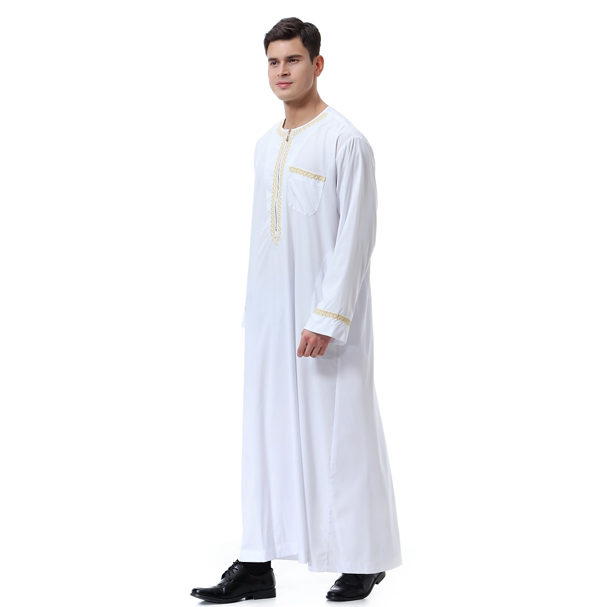 رجالي رداء - روب ثوب / جبة ديني سعودي عربي العربية مسلم رمضان بالغين / قمصان الرضعثوب الراقص 2025 - $48.99 –P19
