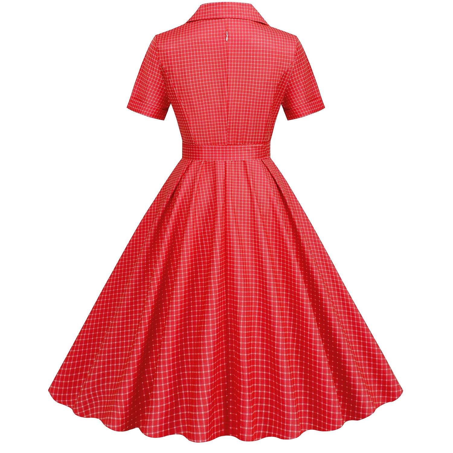 Retro 50. léta Rockabilly Ke kolenům Houpací šaty Flare šaty Košilové šaty S páskem Pléd Dámské Karneval Plesová maškaráda Čajový dýchánek Běžné / Denní Retro tematická párty Dospělé Šaty Jaro léto 2025 - $29.99 –P14
