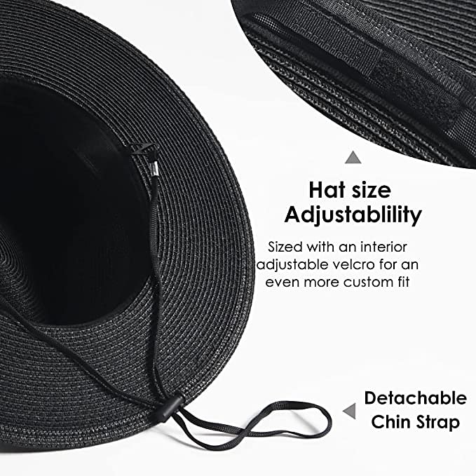1 pcs Womens Mens Wide Brim Straw Panama Hat Fedora Summer Beach Sun Hat  Straw Hat for Women 2026 - $18.49 –P16