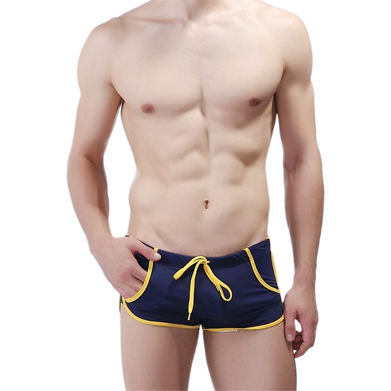 Ανδρικά Μαγιό Μαγιό Βερμούδα Swim Brief Κορδόνι Ελαστική μέση Συνδυασμός Χρωμάτων Αναπνέει Moale ΕΞΩΤΕΡΙΚΟΥ ΧΩΡΟΥ Causal Καθημερινά Χαβανέζα Στυλάτο Μαύρο Ρουμπίνι Μικροελαστικό 2025 - $11.49 –P8
