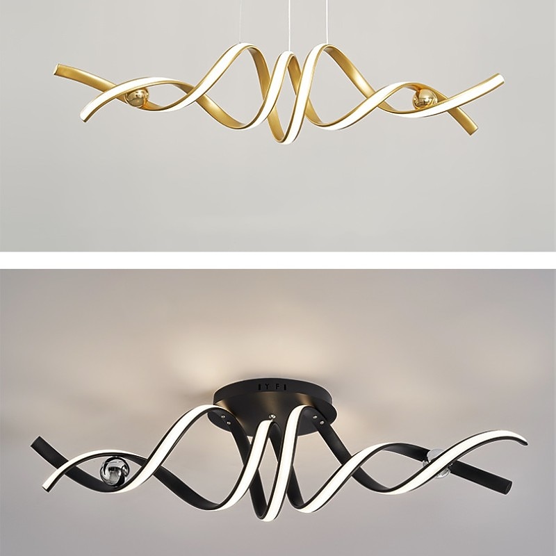 светодиодный подвесной светильник с круглой круглой линией, 100 см, алюминиевый островной светильник для столовой, спальни, подвесные светильники, 110-240 В, только диммируемый с дистанционным 2026 - $399.99 –P6