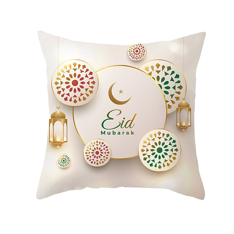 ramadan kareem kuddfodral eid mubarak 1 st mjukt dekorativt fyrkantigt kuddfodral örngott för sovrum vardagsrum soffa soffstol maskintvättbar 2025 - $10.99 –P7