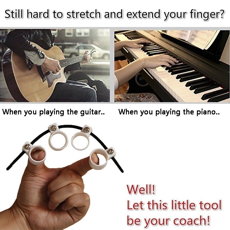 Spacing Adjustable Finger Extensor Guitar Trainer For Beginner Finger Expansion Finger Extend Trainer Finger Power Trainer For Piano Learner Saxophone Learner Ukulele Beginner 2025 - $7.99 –P3