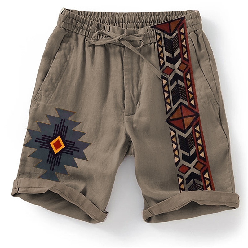 Herre Grafisk Shorts Sommershorts Strandshorts Medium Midje Designer Etnisk stil Avslappet Daglig Ferie Elastisk midje 3D-utskrift Snorer Designer Klær 2025 - $19.99 –P2