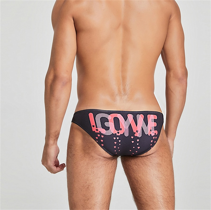 Herren 1 PC Slip Bedruckt Polyester Elasthan Waschbar Komfortabel Grafik-Drucke Tiefe Hüfthöhe Schwarz Blau 2025 - $8.99 –P2