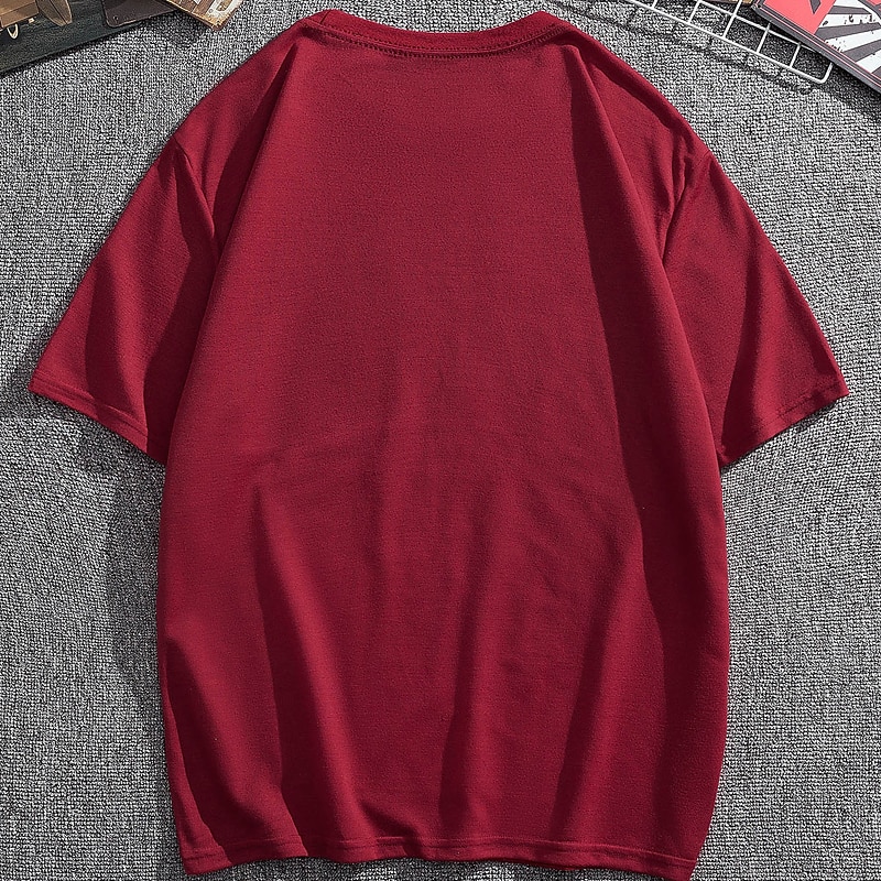 Bărbați Mărime Plus Mare înalt Tricou Tricouri Tricou grafic Crown & Letter Crewneck Negru Alb Roșu-aprins Mânecă scurtă În aer liber Ieșire Imprimeu Scrisă Îmbrăcăminte Amestec Bumbac Stilat Casual 2026 - $13.49 –P4