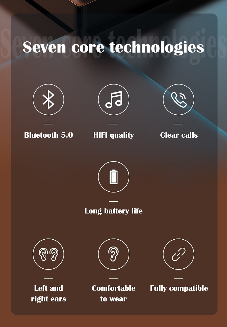 беспроводная гарнитура bluetooth 5.0 водонепроницаемая спортивная bluetooth-гарнитура бизнес-наушники с ушным крючком наушники для вождения дальнобойщика наушники с шумоподавлением с микрофоном для 2025 - $11.99 –P2