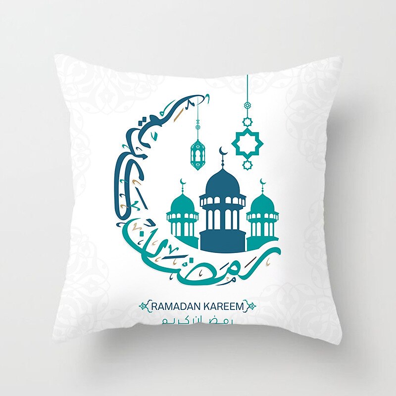 ramadan kareem kuddfodral eid mubarak 1 st mjukt dekorativt fyrkantigt kuddfodral örngott för sovrum vardagsrum soffa soffstol maskintvättbar 2025 - $10.99 –P2