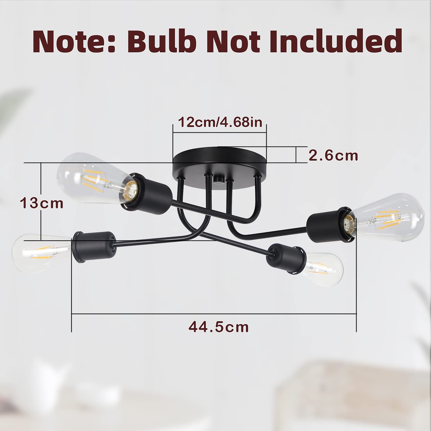 Free form DIY Semi-embedded Ceiling Lamp 4-8 Lamps E26/E27 Industrial Style Chandeliers Black and Gold Medieval Chandeliers Suitable for Bedroom Dining room Living Room AC110V AC220V 2025 - $57.99 –P2