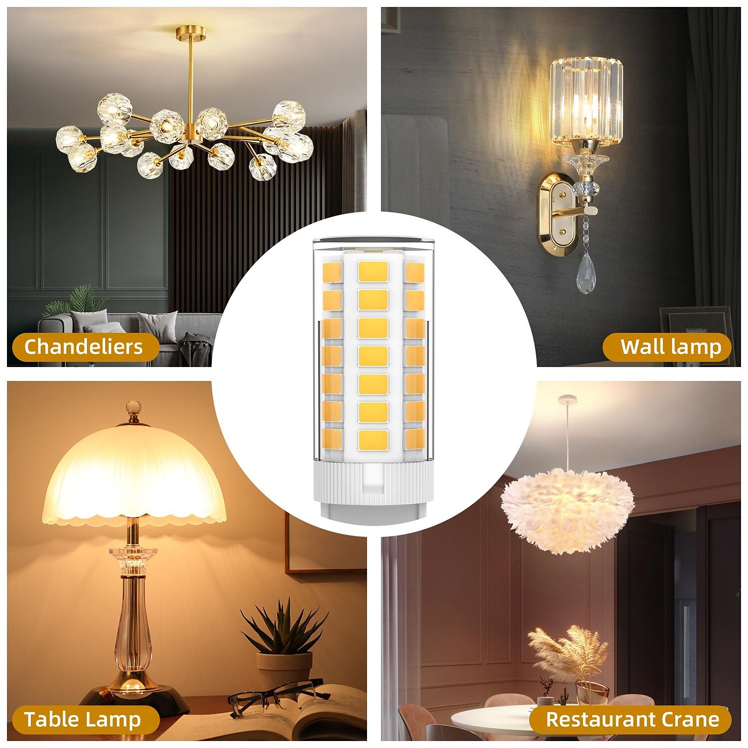 6pcs 3 W LED Candle Lights LED Corn Lights 400 lm G9 T 45 LED Beads SMD 2835 110-130 V 200-240 V 2025 - $17.49 –P3