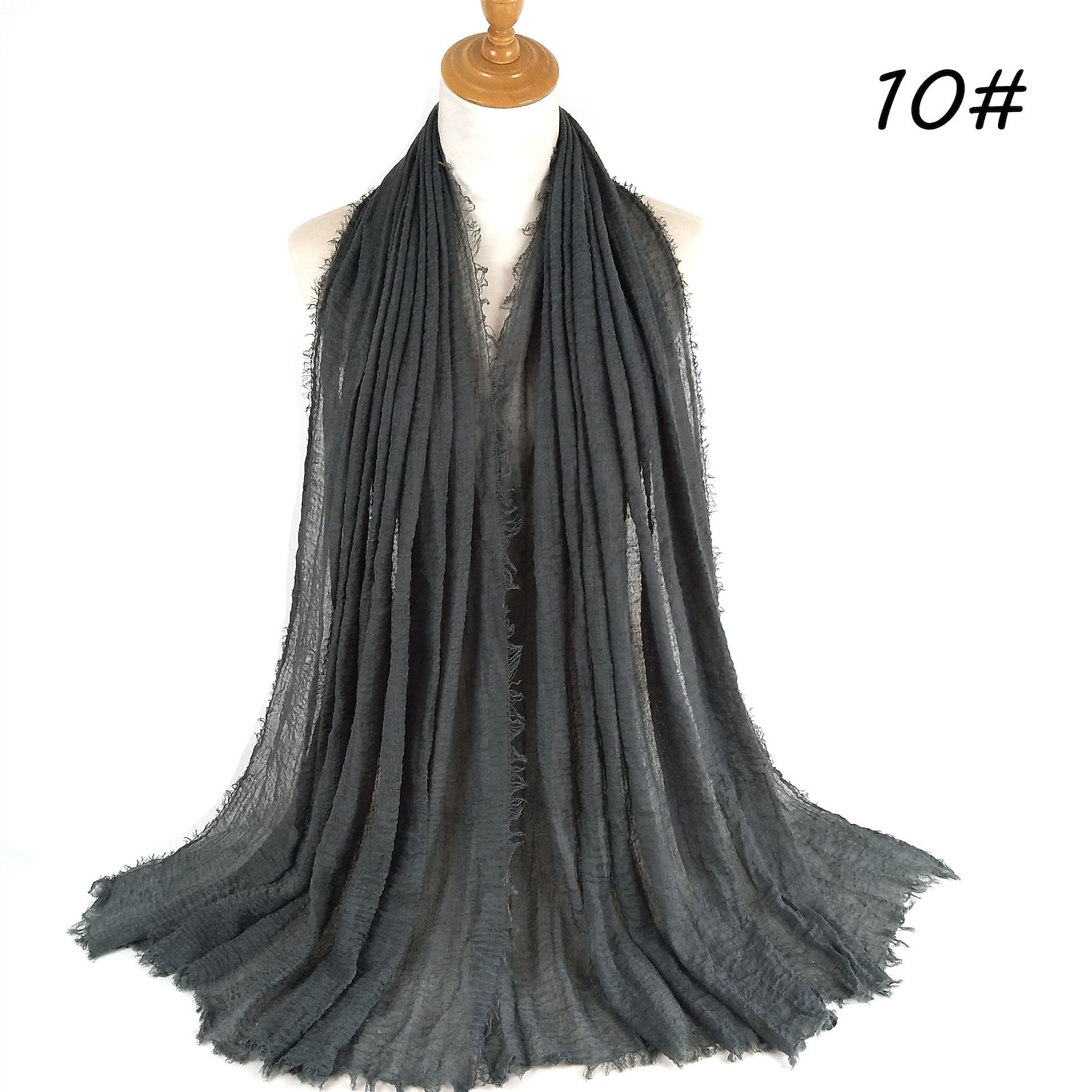muszlim hidzsáb fejfedő egyszínű buborékos sifon sál nőknek divatos puha hidzsáb hosszú sál betakaró sálak 175*70cm 2025 - $13.99 –P15