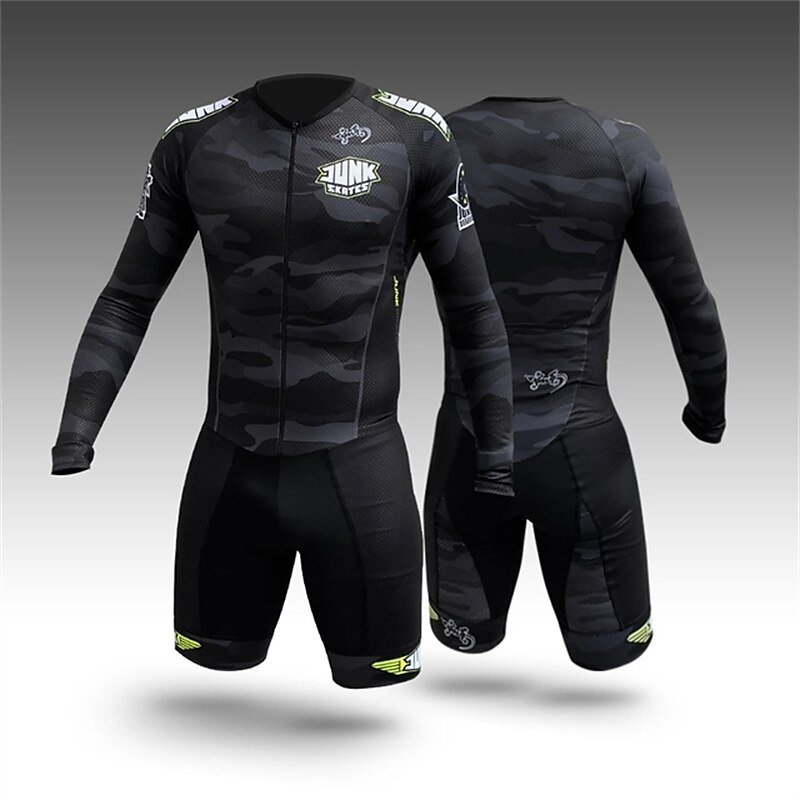 Men's Triathlon Tri Suit Short Sleeve Triathlon Silver Light Yellow Dark Grey Graphic Bike Lycra Sports Graphic Clothing Apparel 2025 - $45.99 –P2