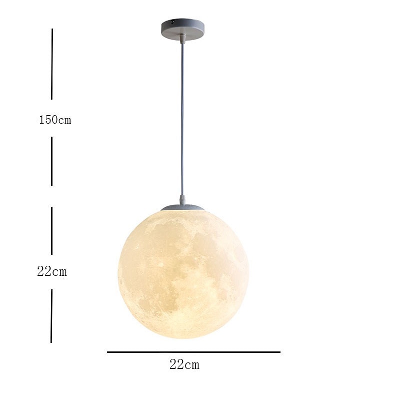 lampada a sospensione a led 15cm lampadario a luce di luna camera da letto in stile nordico planet ball studio e ristorante utensili lampada a luce di luna internet celebrità ins lampade del 2026 a $99.59 –P5