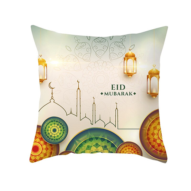 ramadan kareem kuddfodral eid mubarak 1 st mjukt dekorativt fyrkantigt kuddfodral örngott för sovrum vardagsrum soffa soffstol maskintvättbar 2025 - $10.99 –P14