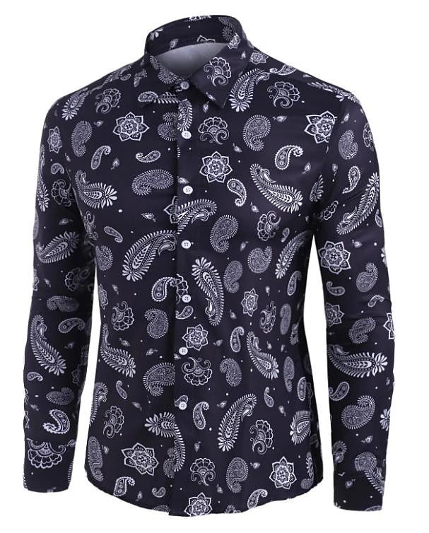 Men's Optical Illusion Geometric Pattern Shirt Button Up Shirt Long Sleeve Vintage Designer Retro Outdoor Casual Holiday Fall & Winter Turndown Print Button-Down Black White Light Green Black / Red 2025 - $26.99 –P9