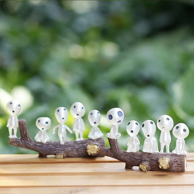 10 stk mini lysende tre alver ånd prinsesse mononoke mikro landskap figur ornament glødende miniatyr hagearbeid pottedekor 2026 - $12.49 –P2