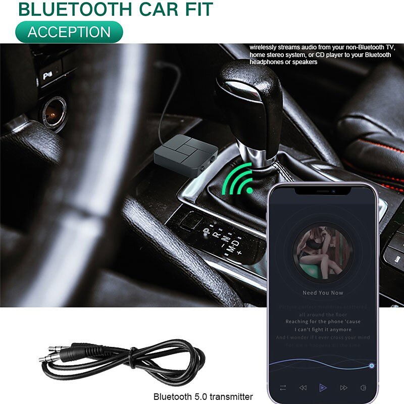 2 in 1 Wireless Bluetooth 5.0 Transmitter Receiver Portable Stereo Audio Music Receiver Adapter 3.5mm AUX Jack for Home TV Computer Speaker 2025 - $14.99 –P6