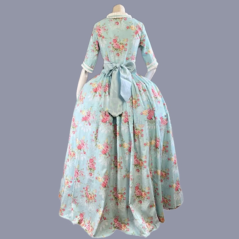 Rokokoo Viktoriaaninen Vintage mekko Tanssiaismekko Tanssiaispuku Maria Antonietta Morsius Naamiaispuku Naisten Kuninkaallinen Naamiaiset Karnevaali Juhla Häät Aikuisten Leninki 2026 - $136.99 –P6